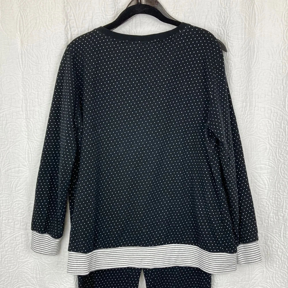 Lascana Women’s Black & White Polka Dot Lounge Set sz 12/14